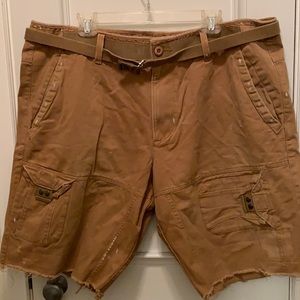 Armani Exchange Distressed Denim Shorts
